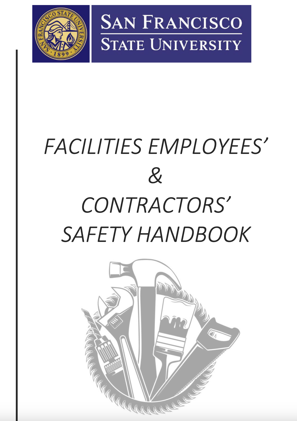 Cover of Facilities and Contractor Employee Safety Handbook