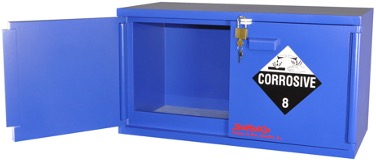 Blue corrosives storage cabinet