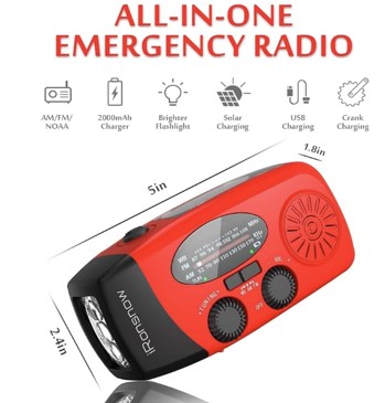 Solar Emgernecy Hand Crank Radio